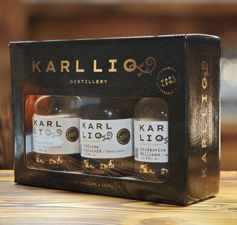 Dárková degustační krabička Karl LIQ Distillery 3x0,2l