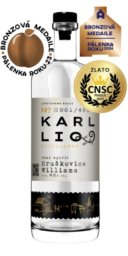 Dárková krabička Karl LIQ I. - Vyberte druh láhve: Karl LIQ Hruškovice Williams 48%
